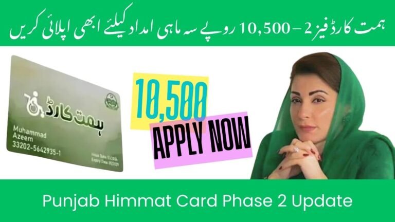 Punjab Himmat Card Phase 2 2025 – Rs 10,500 Stipend for PWDs