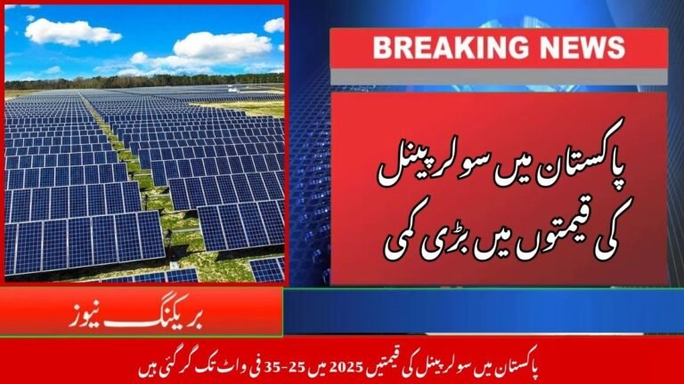 Solar Panel Prices in Pakistan 2025 – Latest Rates per Watt